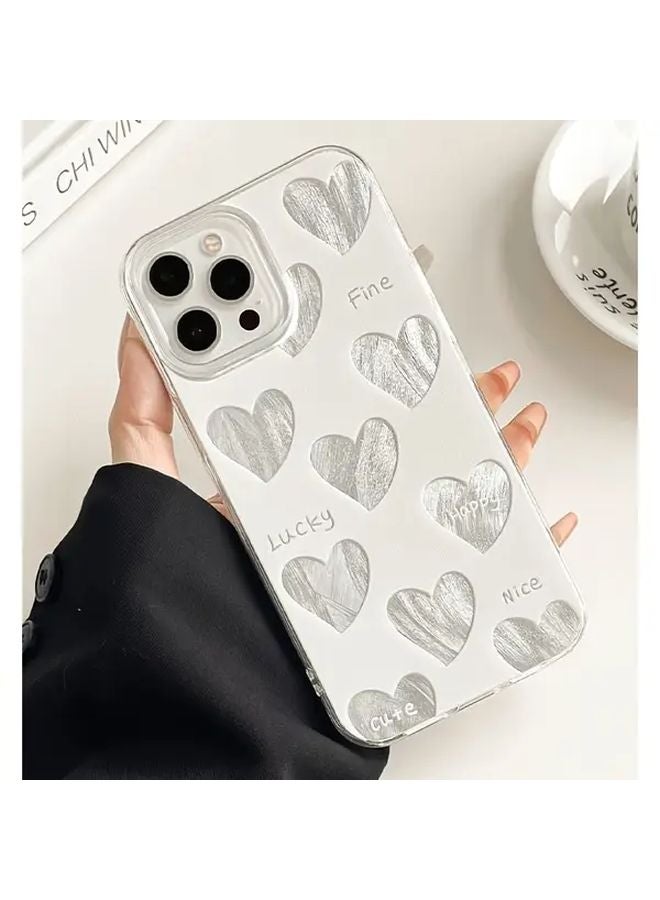 Transparent Openwork Heart Mobile Phone Case For IPhone 14 Pro Max Anti Fall Protective Cover - Image 2